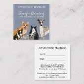 Hundeausführung oder Gassigehen Terminkarte (Vorne/Hinten)