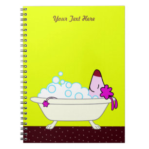 Hundebad für HaustierGroomers - Gelb Notizblock