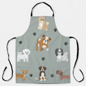 Hundebad mit verschiedenen Hundefressen Schürze (Vorderseite)