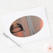 Hundebahn Ovaler Aufkleber (Umschlag)