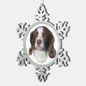 Hundeball oder Schneeflocke Schneeflocken Zinn-Ornament (Rechts)