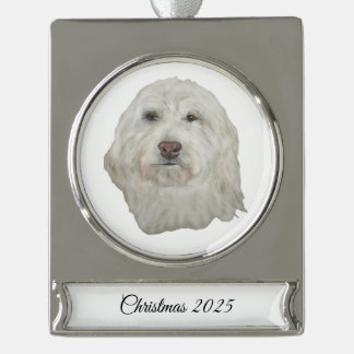 Hundebanner-Schmuck Banner-Ornament Silber
