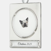 Hundebanner-Schmuck Banner-Ornament Silber (Links)