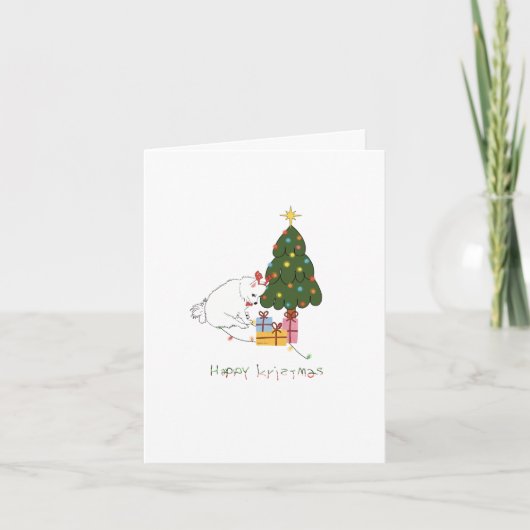 Hundebarte Feiertagskarte (Vorderseite)