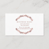 Hundebaum in Form eines Kreises Rose Gold Visitenkarte (Rückseite)