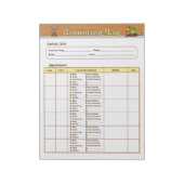 Hundebauprotokoll Notizblock (Rotiert)