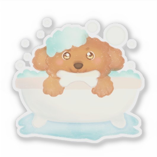 Hundebausalon Aufkleber (Vorderseite)