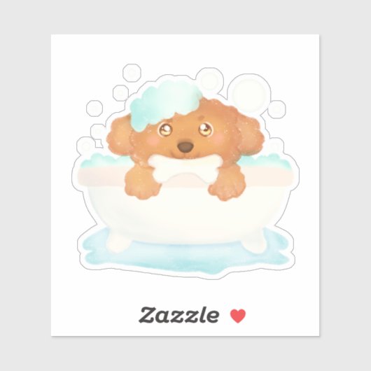 Hundebausalon Aufkleber (Blatt)