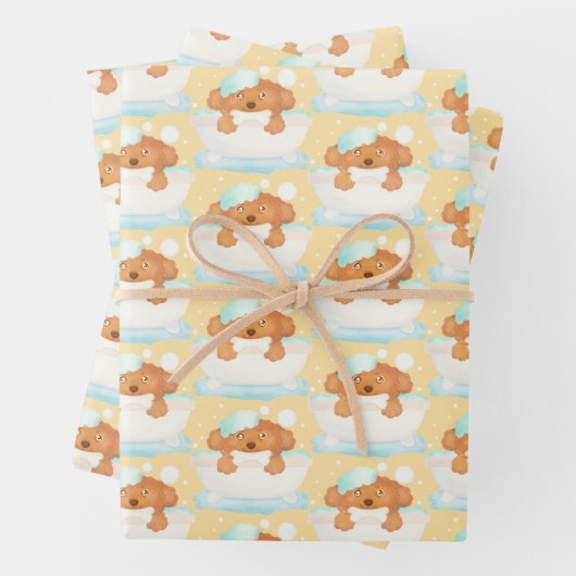 Hundebausalon Geschenkpapier Set (Beispiel)