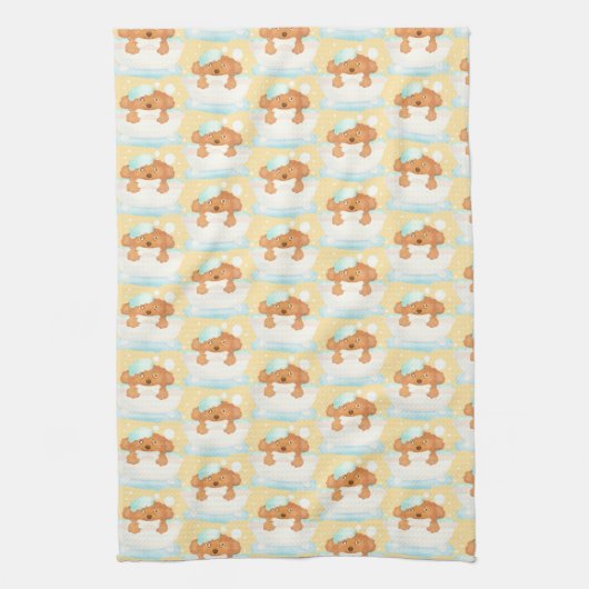 Hundebausalon Geschirrtuch (Vertikal)