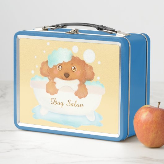 Hundebausalon Metall Brotdose (Beispiel)