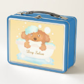 Hundebausalon Metall Brotdose (Vorderseite)