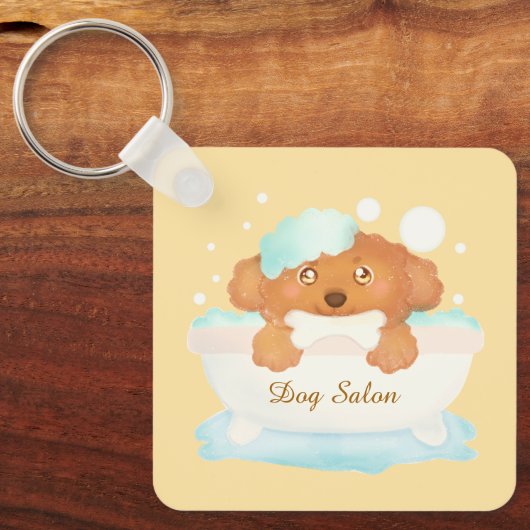 Hundebausalon Schlüsselanhänger (Vorderseite)