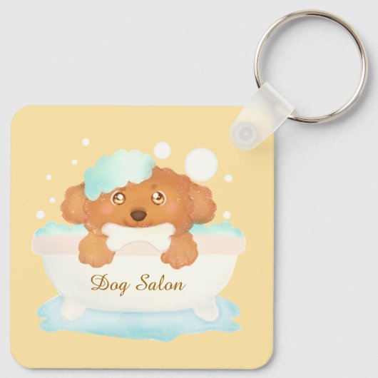 Hundebausalon Schlüsselanhänger (Rückseite)