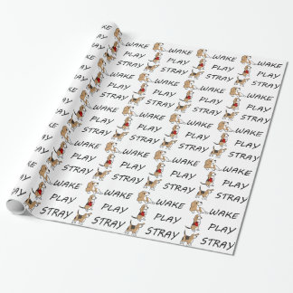 HundeBeagle WECKEN SPIELSTRAY Geschenkpapier