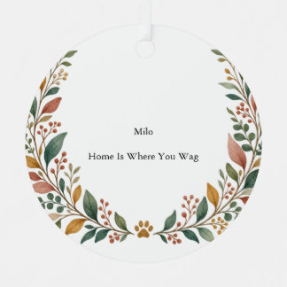 Hundebegleiter Botanischer Metallkreis Ornament Aus Metall