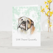 HundeBeileid - Bulldoggen-HundeBeileids-Karte Karte (Gelbe Blume)