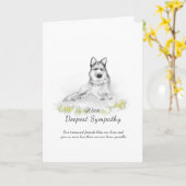 HundeBeileids-Karte - Schäferhund-Beileid Karte (Gelbe Blume)