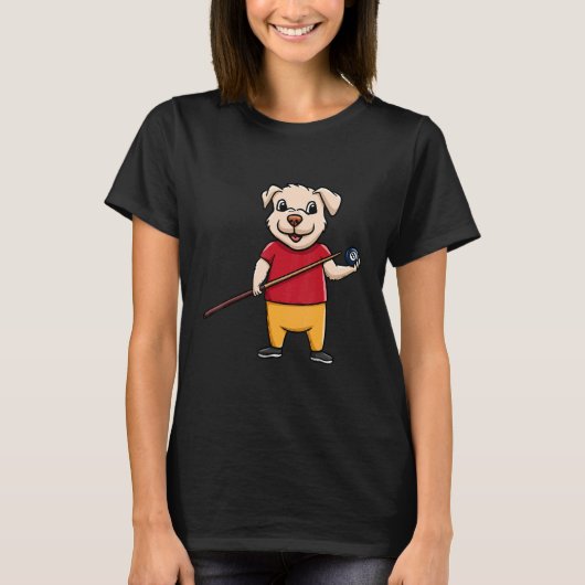 Hundebesitzer Billiard Ball Snooker Pool Player Pa T-Shirt (Vorderseite)