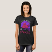 Hundebesitzer Hauseigentümer Retro Cocker Spaniel T-Shirt (Vorne ganz)