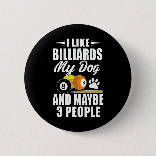 Hundebesitzer Haustier Lover - Funny Pool Billard Button (Vorderseite)