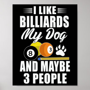 Hundebesitzer Haustier Lover - Funny Pool Billard Poster