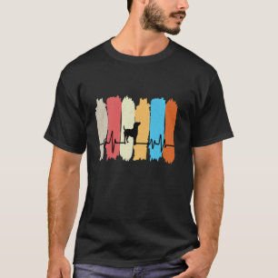 Hundebesitzer Herzschlag Pinselstrich Kunst Tierär T-Shirt