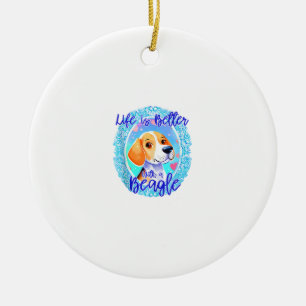 Hundebesitzer Hund Hündin Mama Beagle niedliche Fr Keramik Ornament