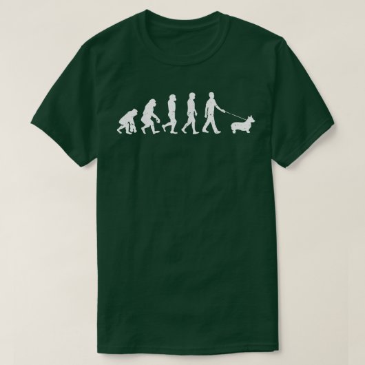 Hundebesitzer Hunde Evolution Corgi Lieben Hunde C T-Shirt (Design vorne)