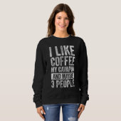 Hundebesitzer Ich mag Kaffee mein Cavapoo und viel Sweatshirt (Vorne ganz)