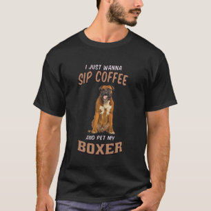Hundebesitzer Kunst Ich Will Nur Kaffee Trinken Un T-Shirt
