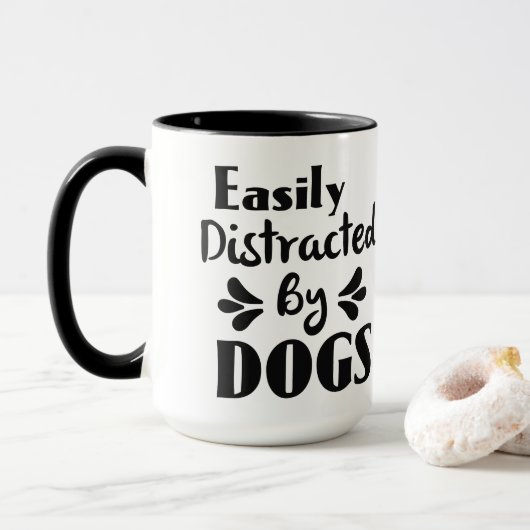 Hundebesitzer Lover Fun Message Gift Coffee Tee Ta Tasse (Mit Donut)