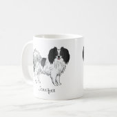 Hundebesitzer oder Hundebesitzer von Schwarz und W Kaffeetasse (Vorderseite Links)