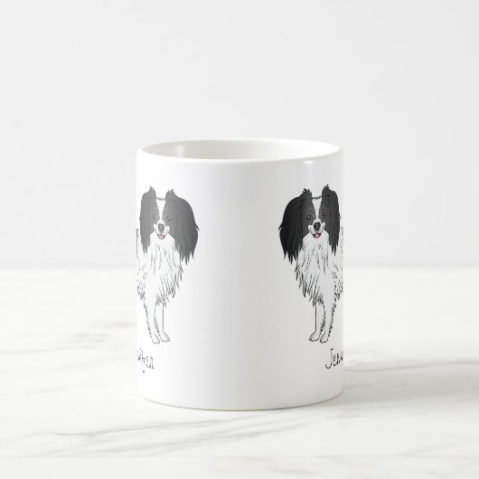 Hundebesitzer oder Hundebesitzer von Schwarz und W Kaffeetasse (Mittel)