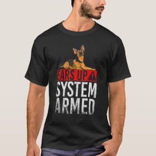 Hundebesitzer Polizei deutscher Schäferhund T-Shirt