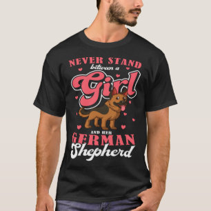Hundebesitzer stehen nie zwischen einem Mädchen un T-Shirt
