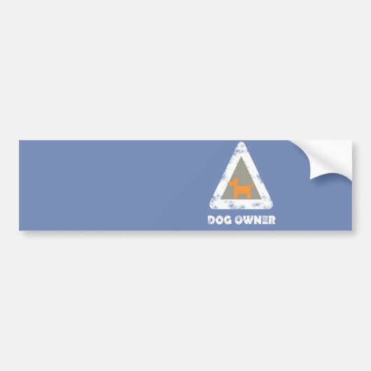 Hundebesitzer Triangle Sign Bumper Car Funky Stick Autoaufkleber (Vorne)
