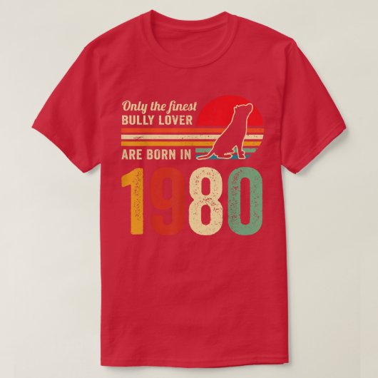 Hundebesitzer von Bully oder Pitbull in den 1980er T-Shirt (Design vorne)