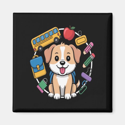 Hundebesitzer zurück zur Schule Magnet (Vorne)