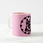 Hundebesitzer Zweifarbige Tasse (Vorderseite Links)