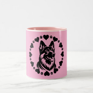 Hundebesitzer Zweifarbige Tasse