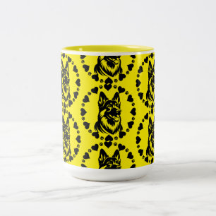 Hundebesitzer Zweifarbige Tasse