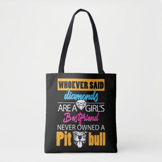 Hundebester Freund-Pitbull-Geschenk Tasche (Vorderseite)