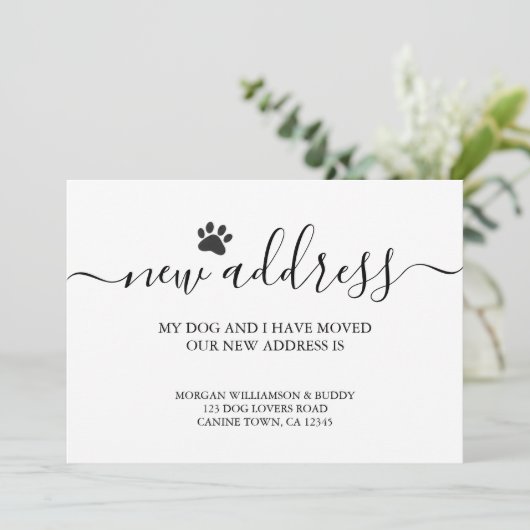 Hundebewegung Ankündigung (Stehend Vorderseite)