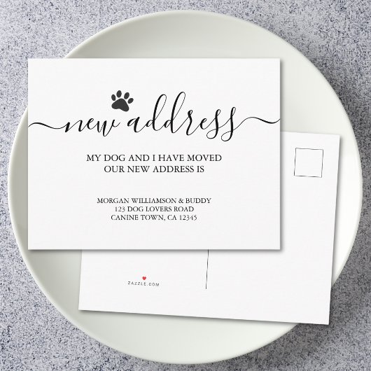 Hundebewegung Ankündigungspostkarte