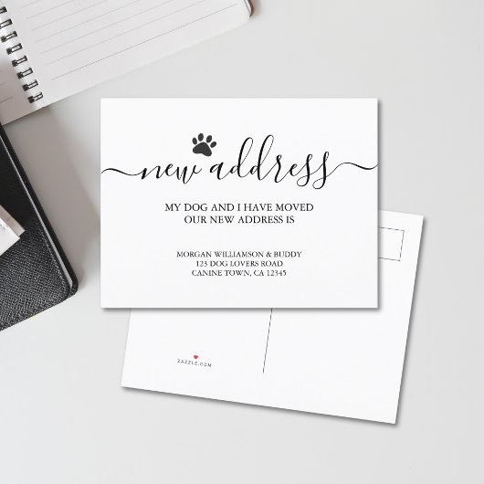 Hundebewegung Ankündigungspostkarte