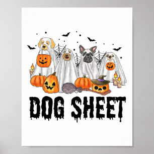 Hundeblatt Halloween Spooky Season Niedlich Hunde Poster