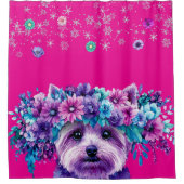 Hundeblumen Duschvorhang (Vorderseite)