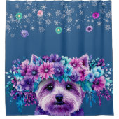 Hundeblumen Duschvorhang (Vorderseite)