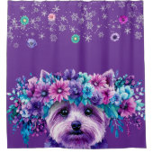 Hundeblumen Duschvorhang (Vorderseite)